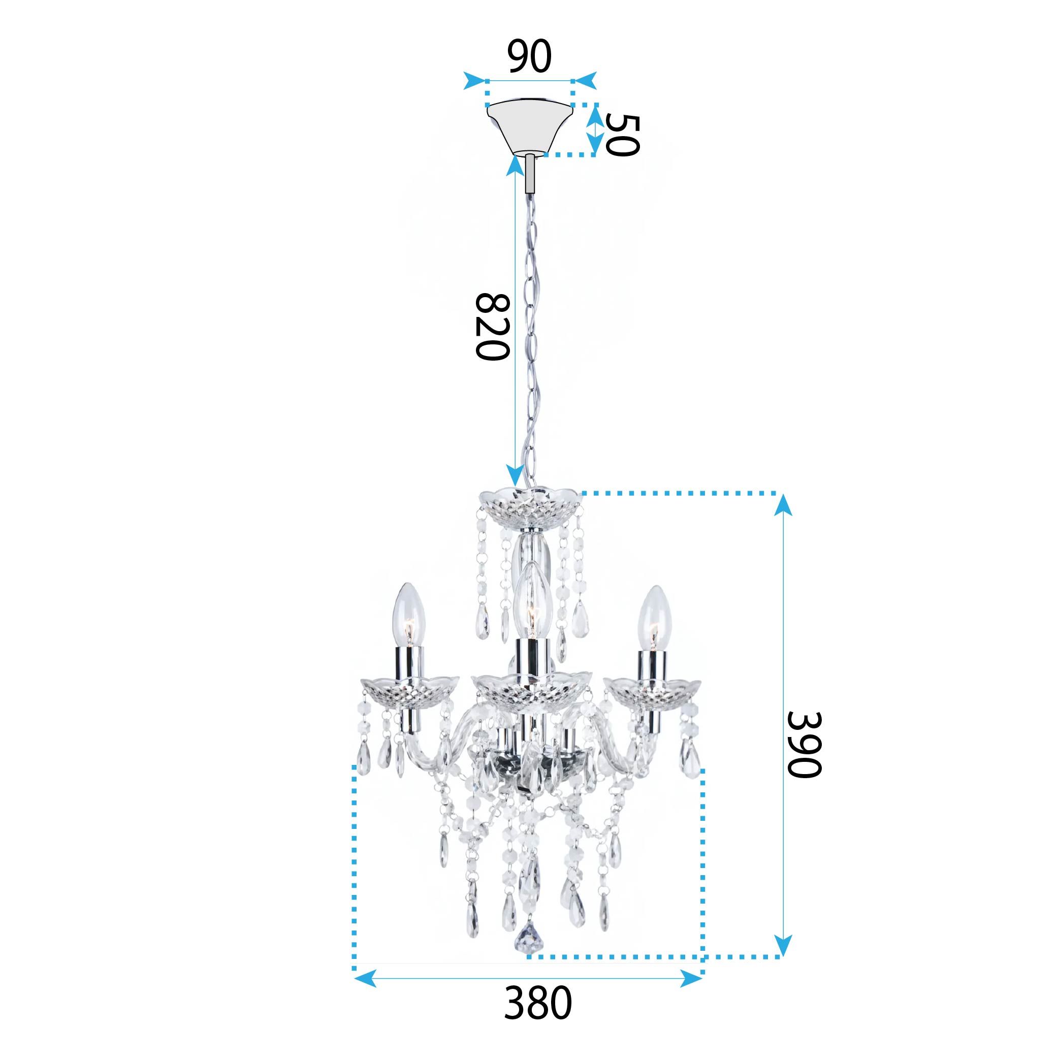 Lampa Sufitowa Wisząca Toolight Ebt005-3Cp Czarny - 7