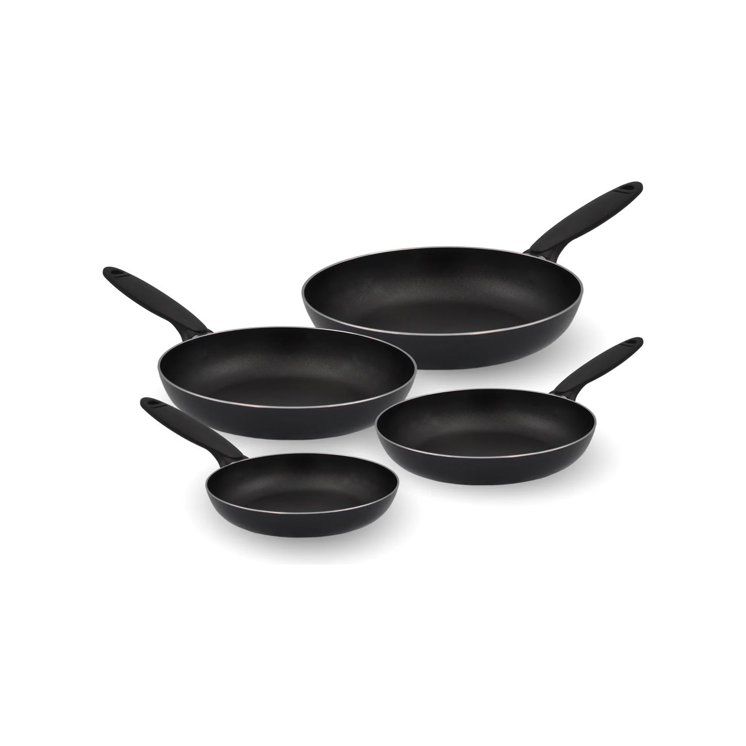 Set 4 Padelle Antiaderenti - 16/20/24/28 Cm In Alluminio, PFOA Free E Manici Ergonomici - Foto 8