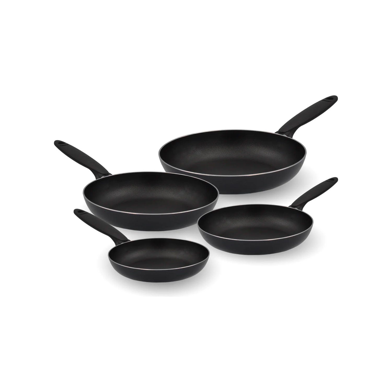 Set 4 Padelle Antiaderenti - 16/20/24/28 Cm In Alluminio, PFOA Free E Manici Ergonomici - Foto 8