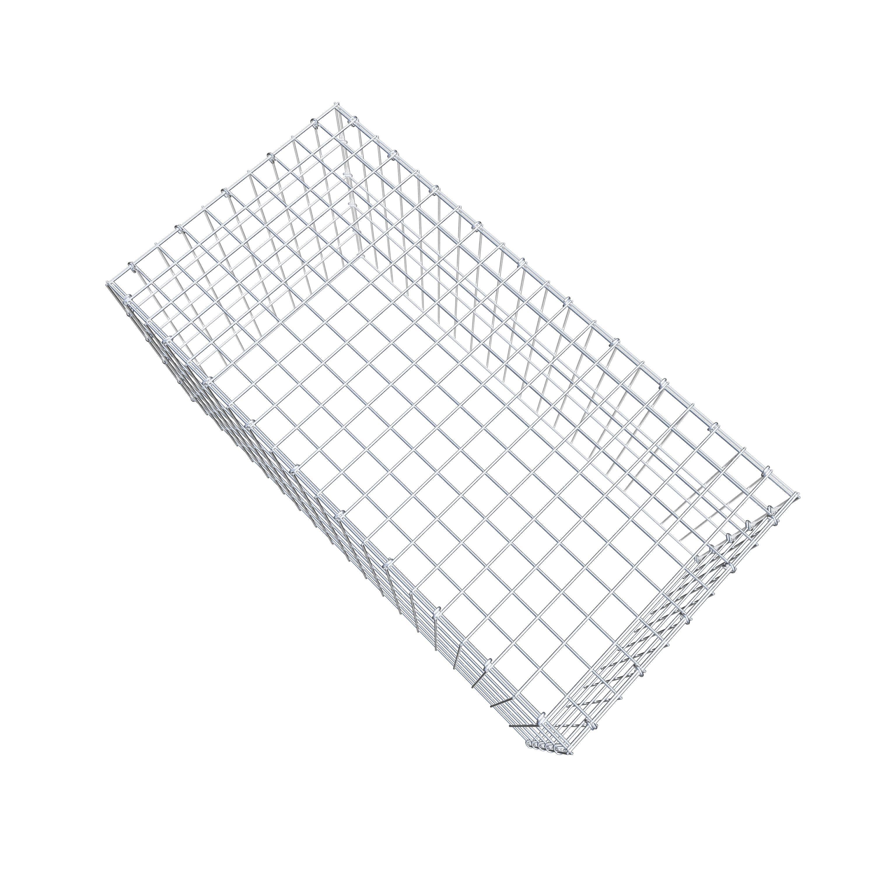 Gavión para apilar en acero galvanizado 100x50x50cm (LxAxP), malla 5 x 10cm, Anillo en C, sin rejilla inferior - 8