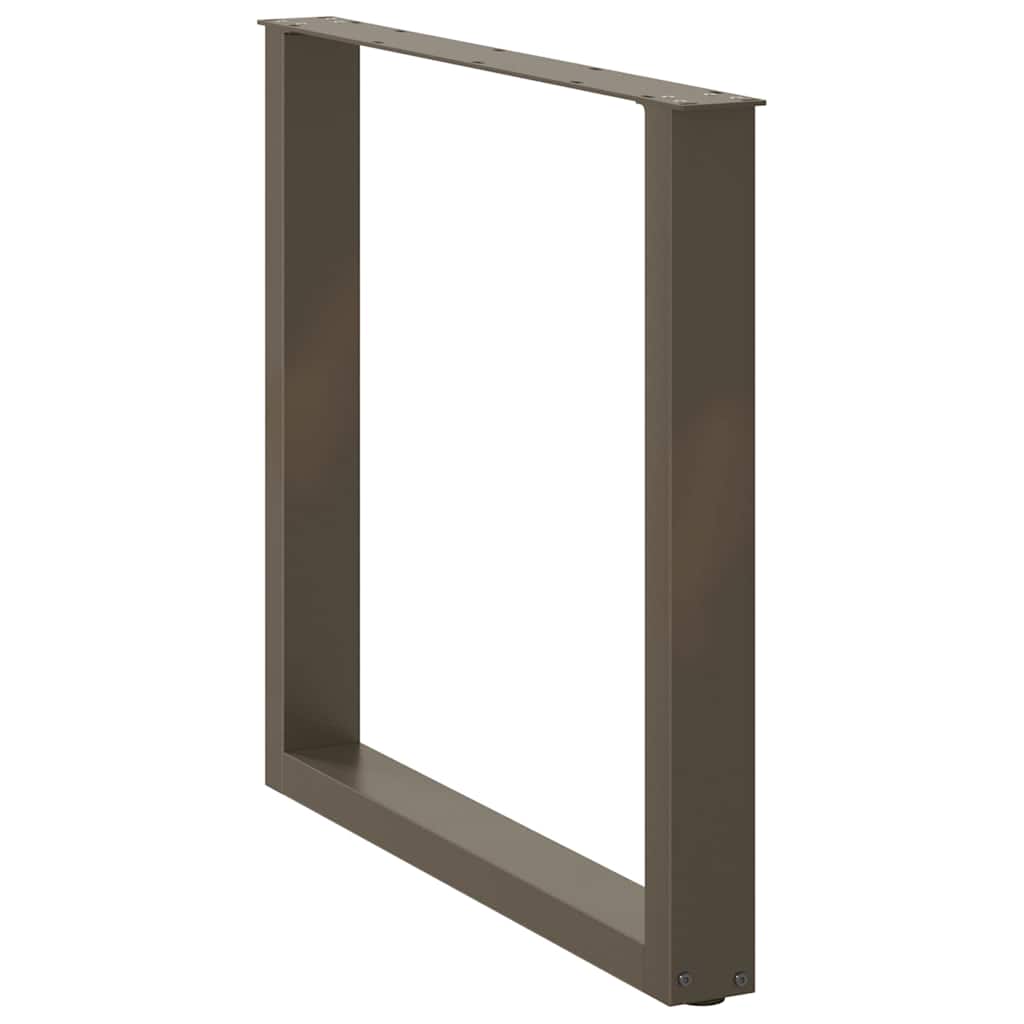 Maison Exclusive - Pieds de table à manger en U, 3 pièces, acier l, 90 x (72-73) cm - 4
