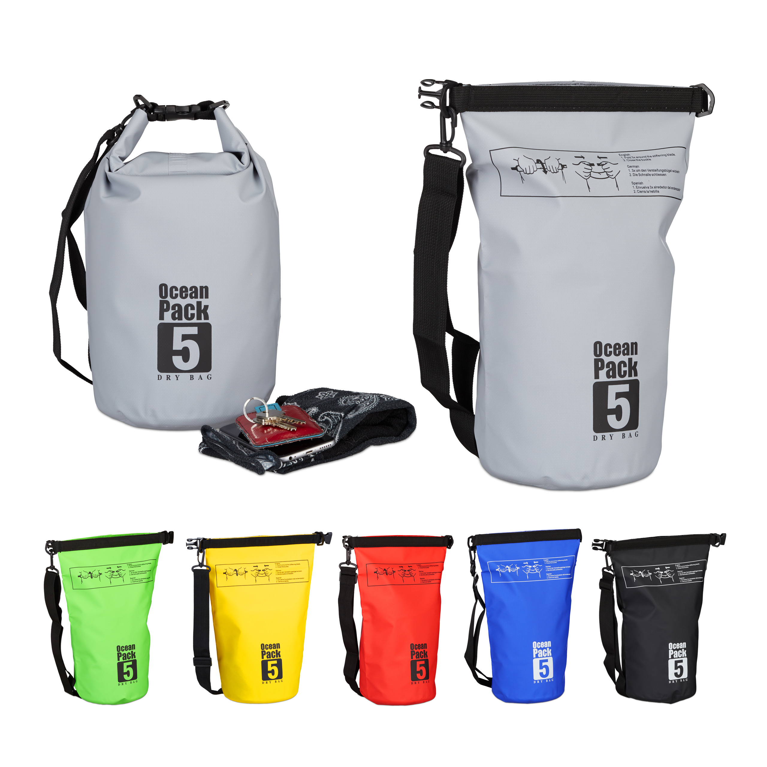 Sacca impermeabile AQUA MARINA Dry bag 40l per SUP gonfiabili colore