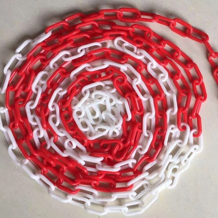 Łańcuch Ostrzegawczy Plastikowy Czerwono-Biały Łańcuch Sygnalizacyjny, 10M