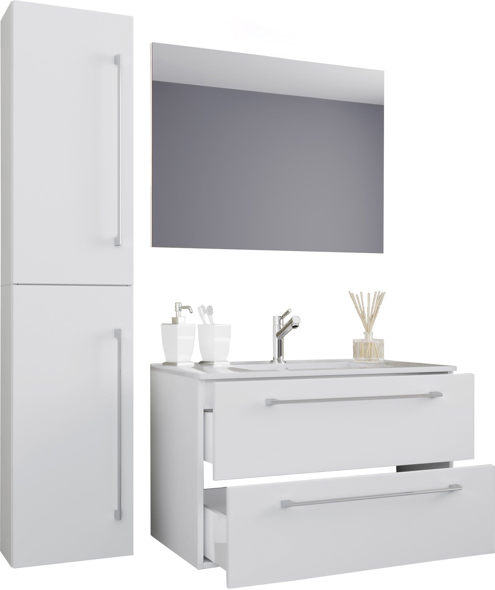 umywalka do mebli łazienkowych Badinos Biały W. 151 x S. 113 x G. 46 cm