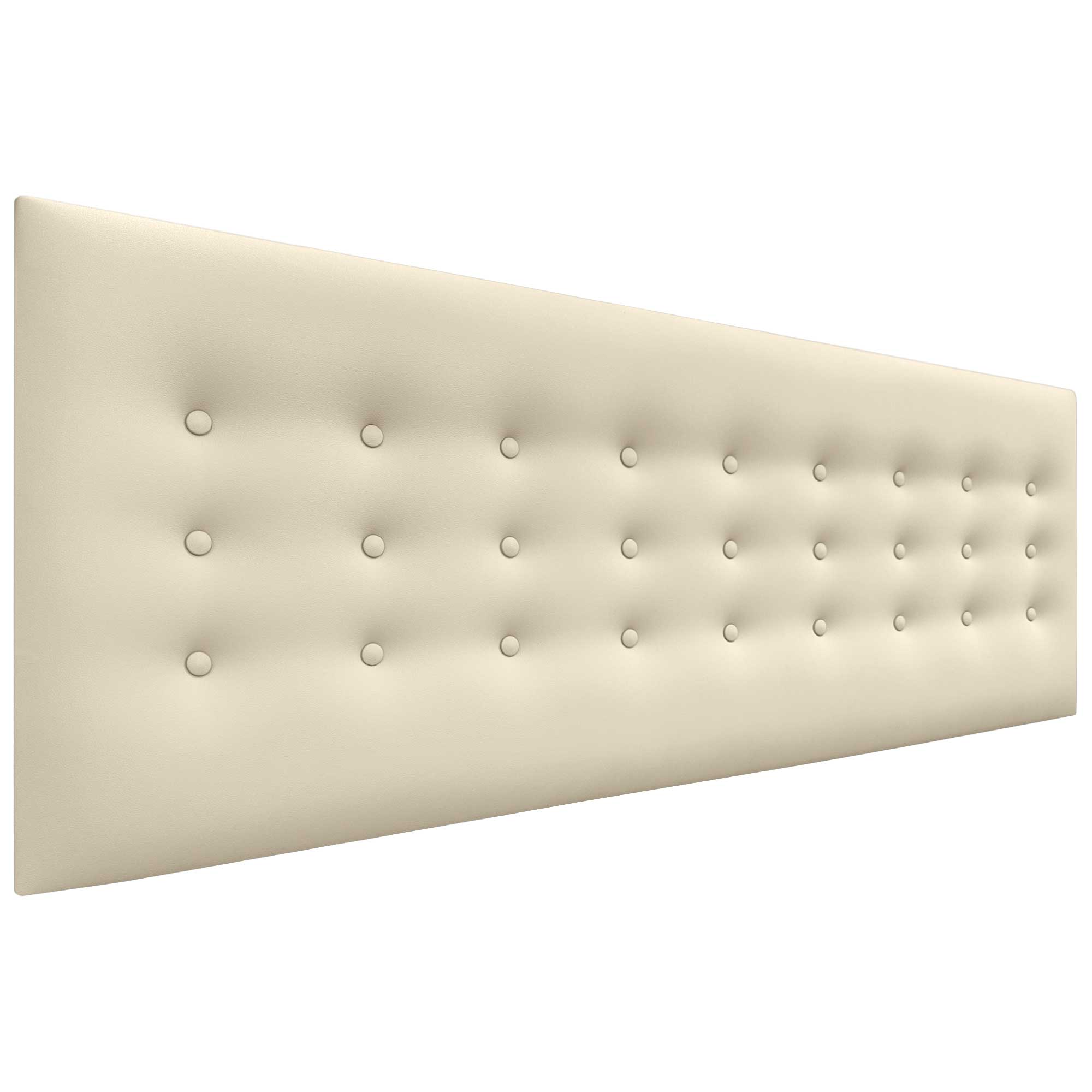 DHOME Testiera Letto Imbottita In Similpelle Bianca, Con Gambe In Faggio, 105x105 Cm, Antimacchia - 2