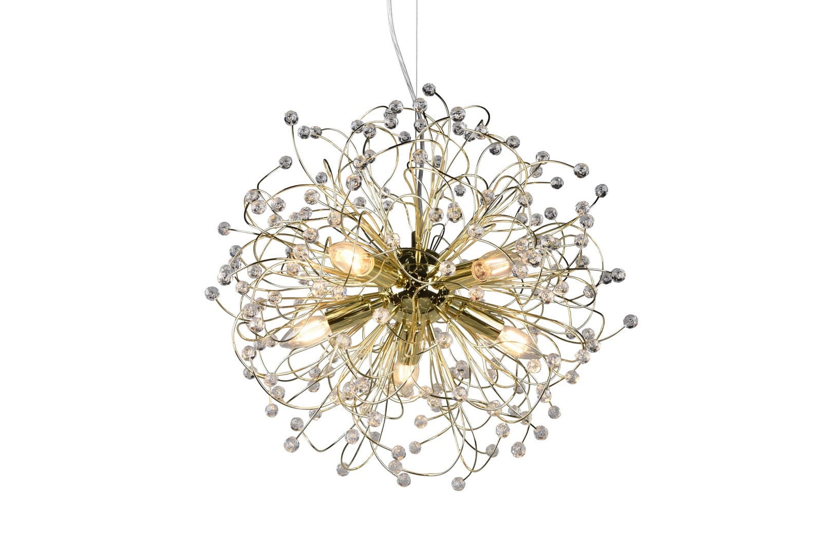 Suspension moderne Mailone Blanc, doré en acier - 3