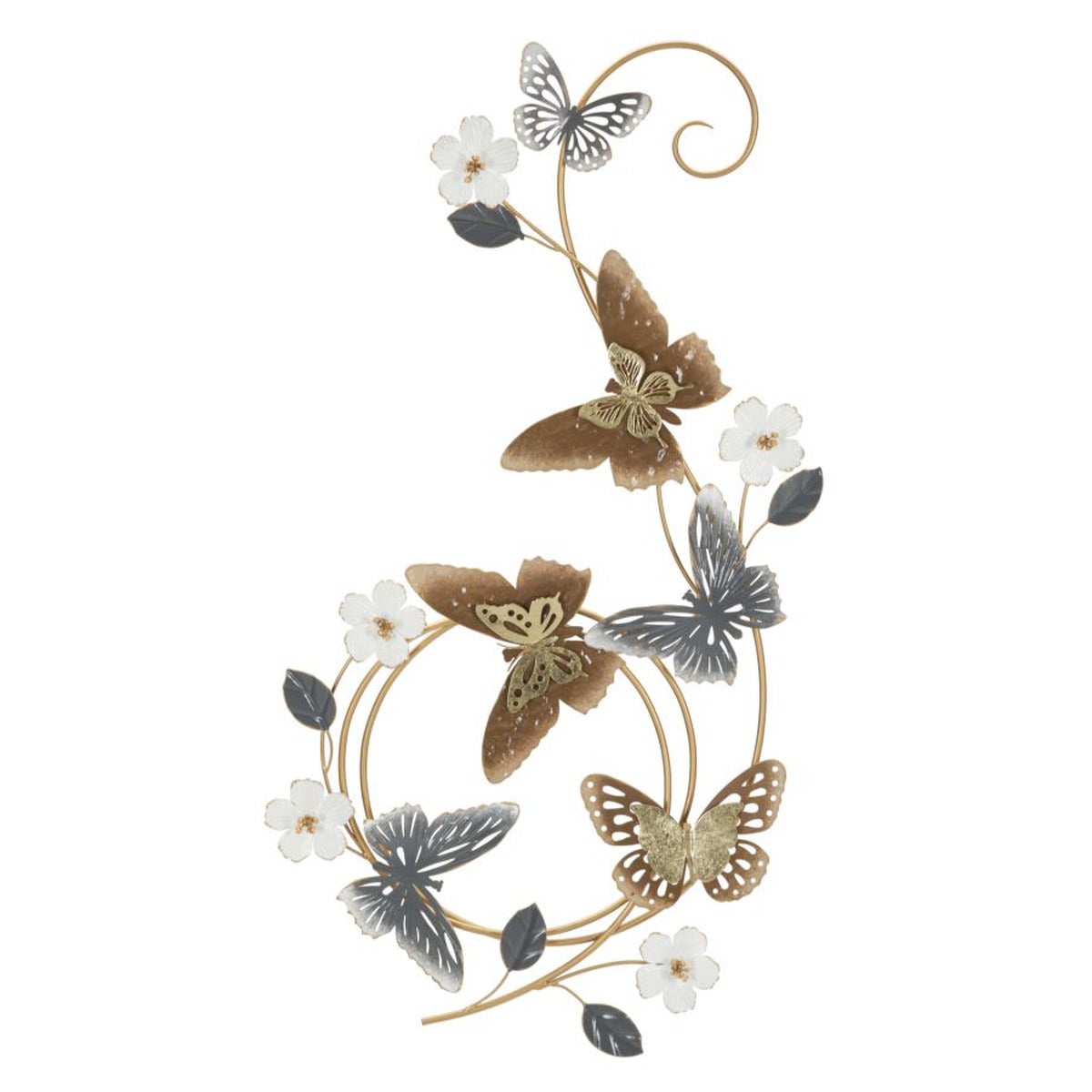 Metalowa Dekoracja 3D Motyl 14, Metal, Wielokolorowy, Seven Design