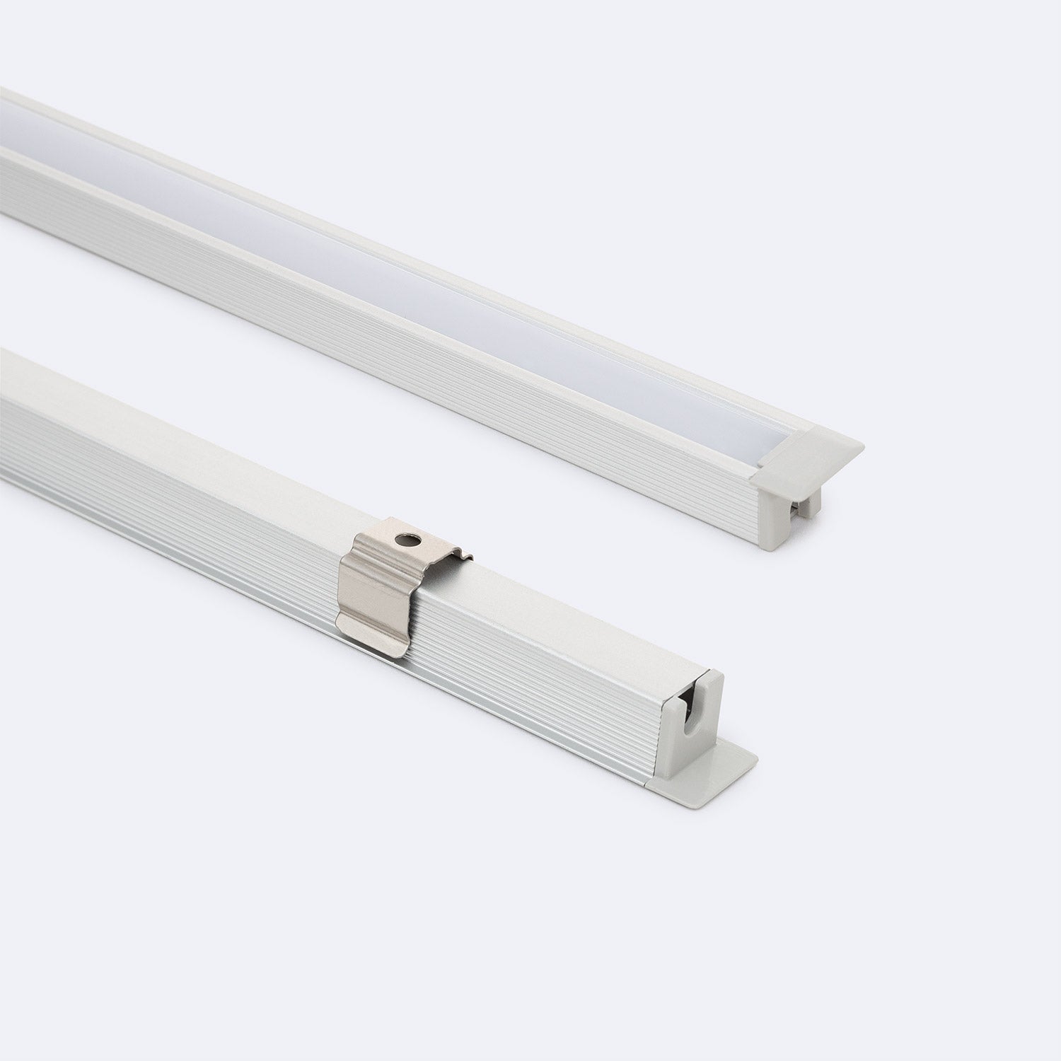 Profilé Aluminium Encastré avec inclinaison 30º 2 m pour Rubans LED ...