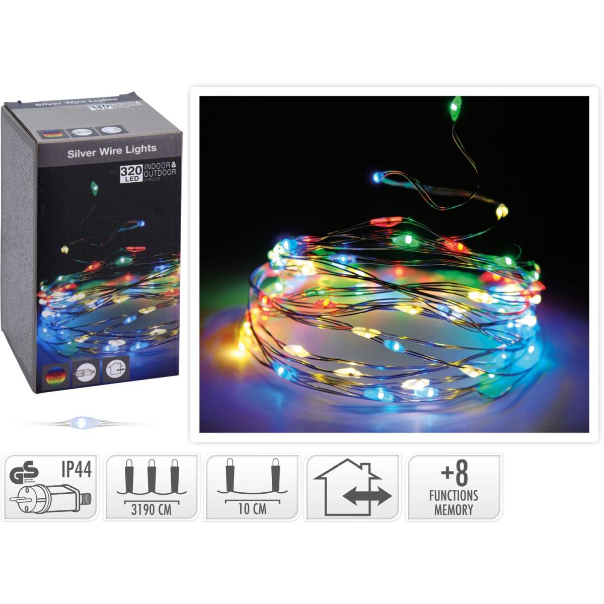 Oświetlenie dekoracyjne christmas-decoration Lampki Girlanda 320 LED multikolor 8 trybów IP44 - 5