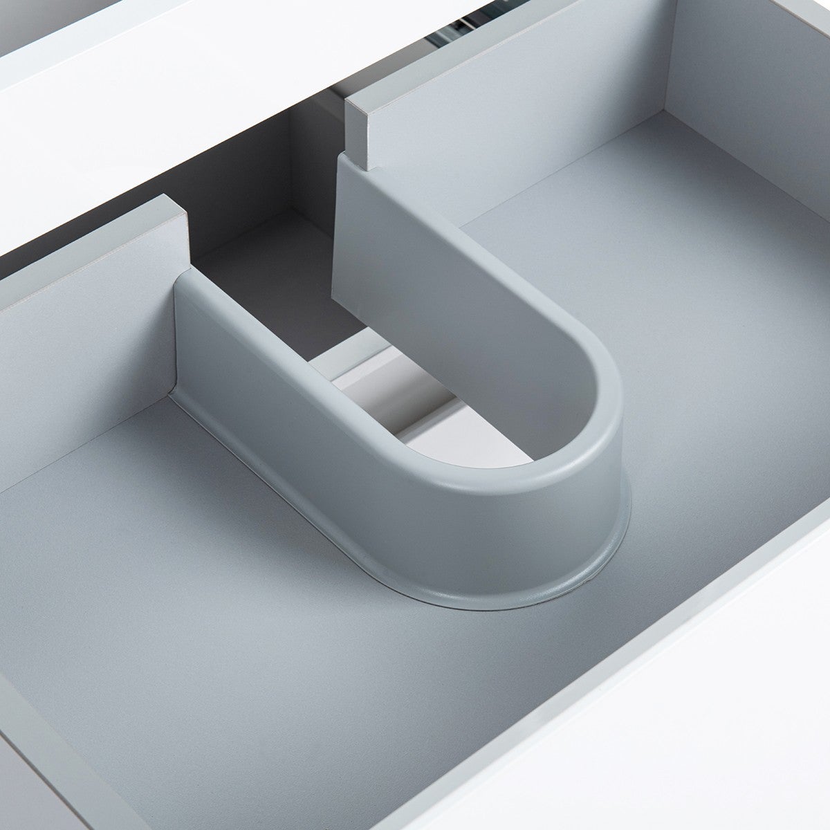 Meuble double Prémonté sous vasque Blanc 120Cm SAYA - 5