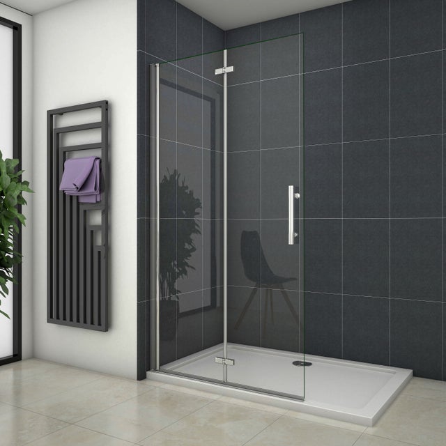 Paroi de douche mobile paroi de douche à italienne 115cm, Océan paroi de douche pliante Hauteur 195cm en verre anticalcaire