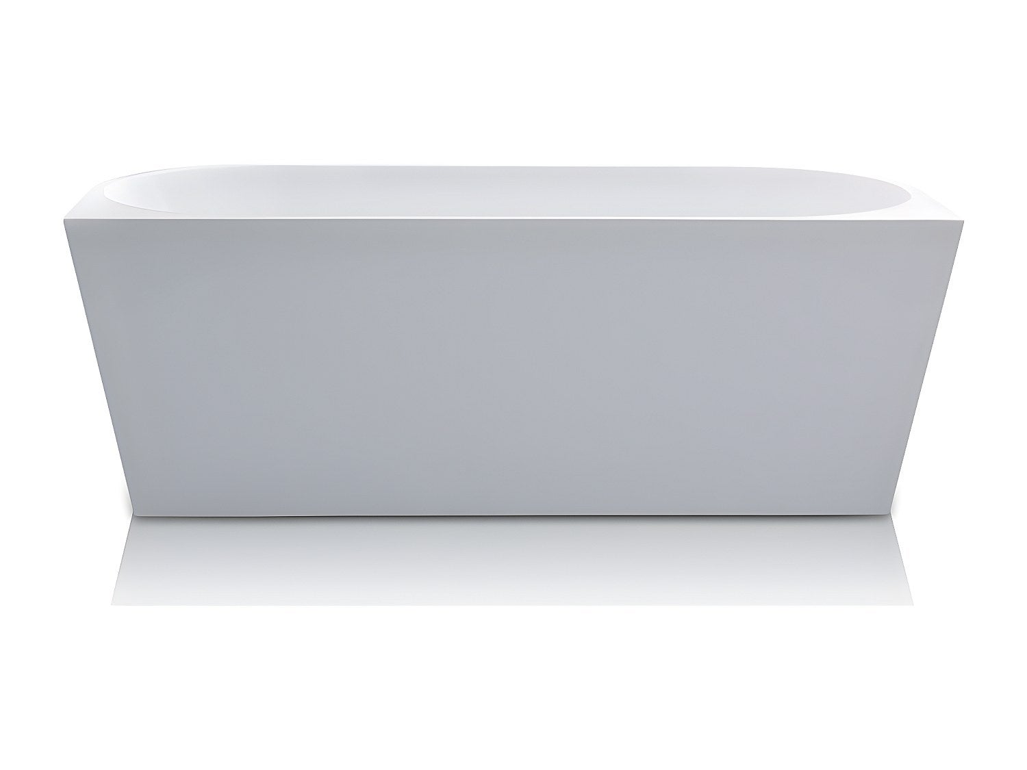 Baignoire semi îlot - 180 x 75 x 58 cm - Acrylique - Blanche - 255 L - DIVINA - 4