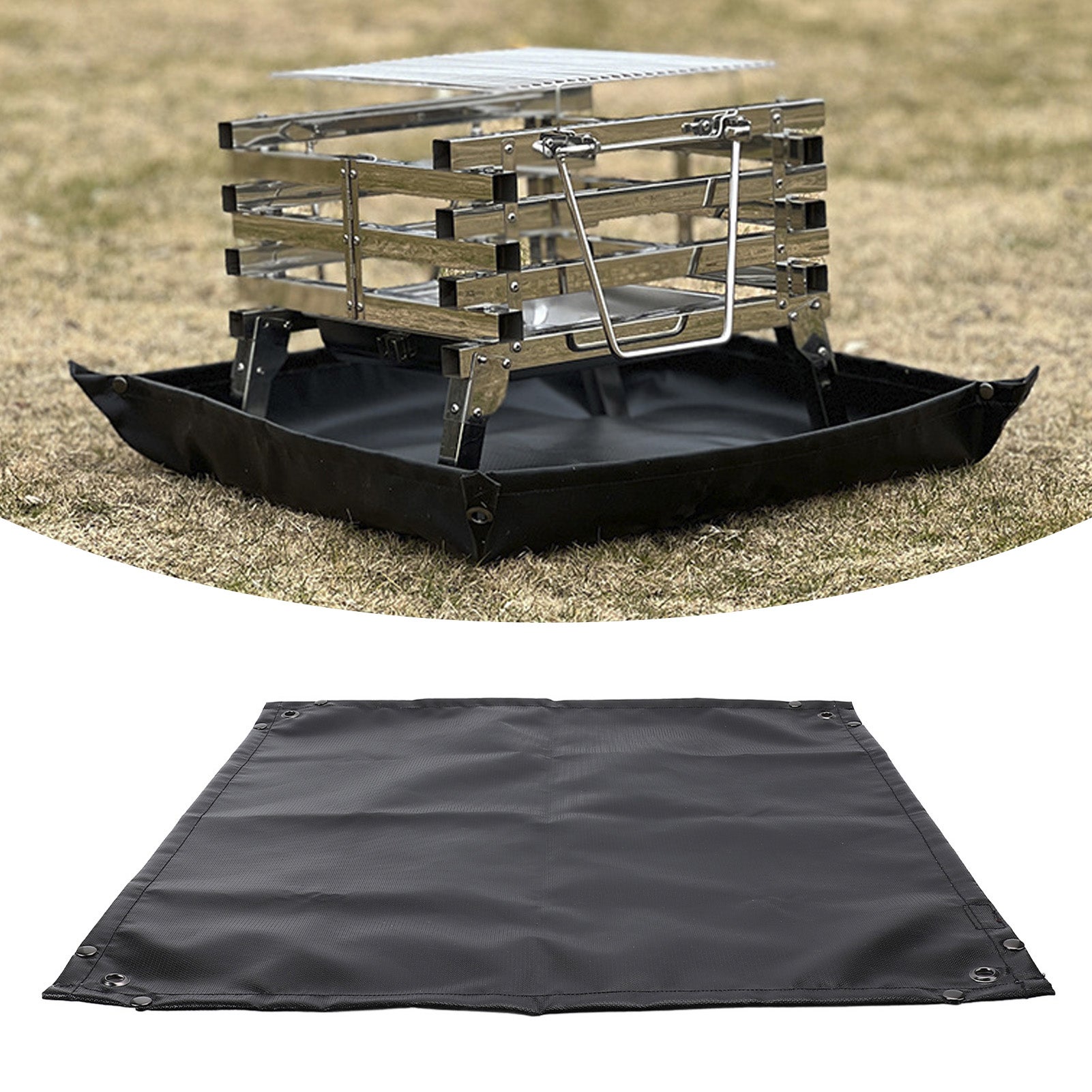 Outdoor camping coupe-feu tapis résistant aux hautes températures silicone matelas isolant poêle à bois tapis de barbecue coupe-feu tapis de sol - 2