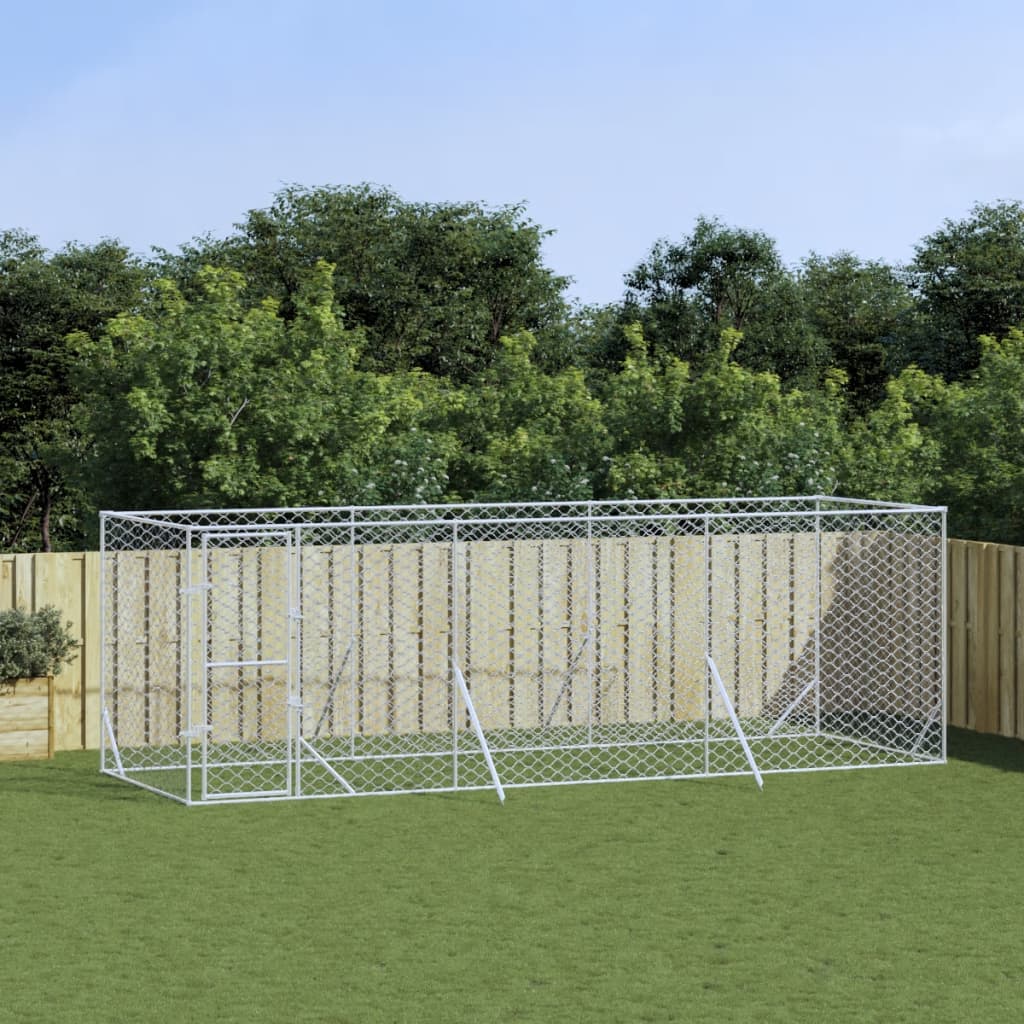 Kojec zewnętrzny dla psa, 6x2x2 m, stal galwanizowana vidaXL
