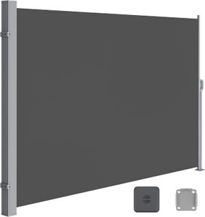 Paravent extérieur 200 x 300 cm (H x L), Store latéral Brise-vue Paravent retractable - Gris Anthracite