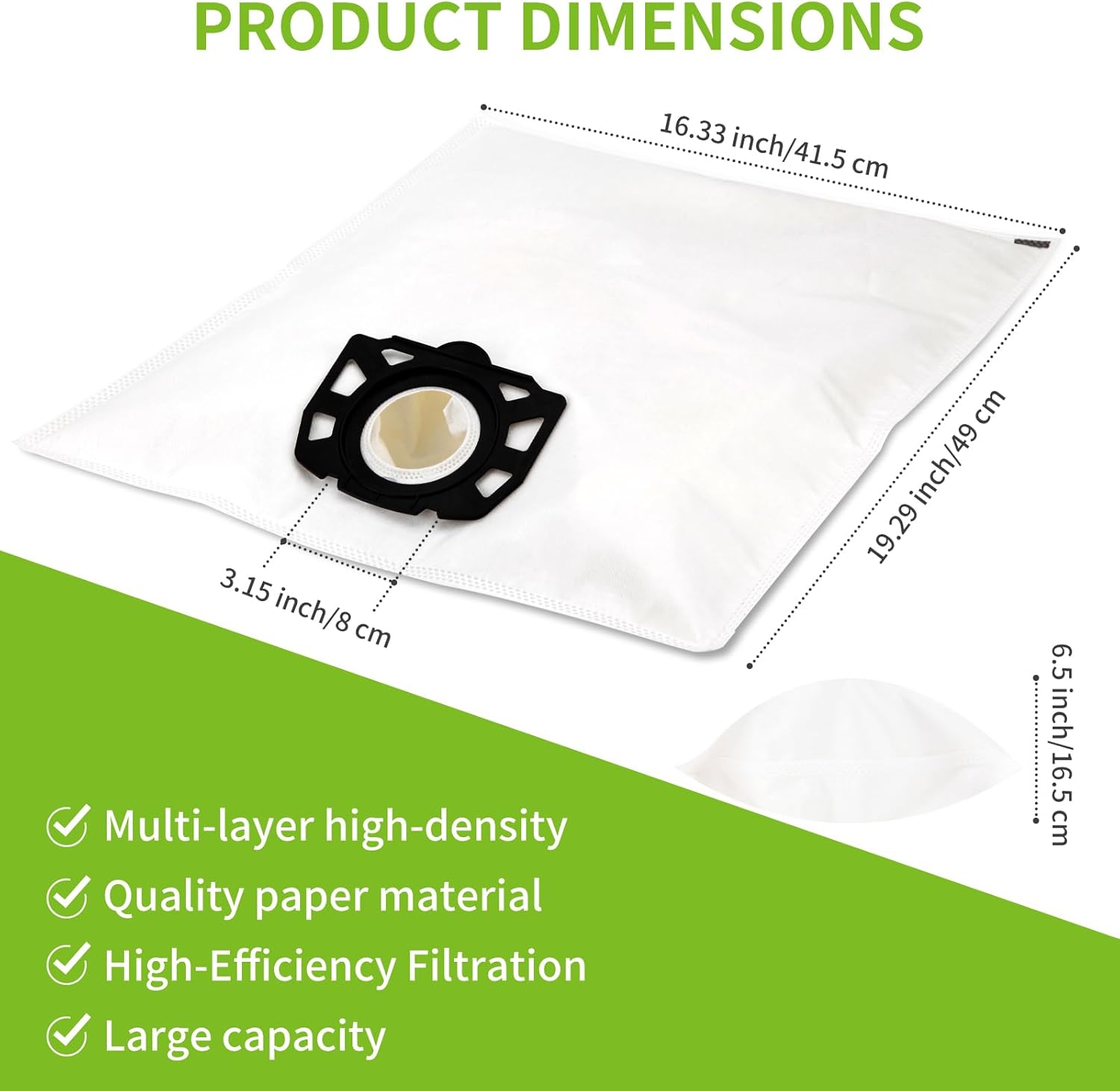 Pack de 10 sacs pour aspirateurs Karcher WD4, WD5, WD6, MV4, MV5 et MV6 - 2