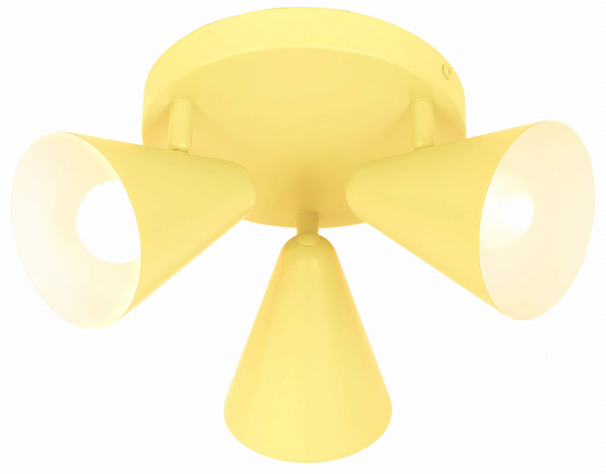 Lampa sufitowa wisząca Amor żółta 3xE14x40W wym: 16 x 34 x 34 cm metal Candellux