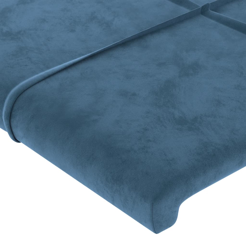Maison Exclusive - Tête de lit avec oreilles Bleu foncé 163x16x78/88 cm Velours - 5