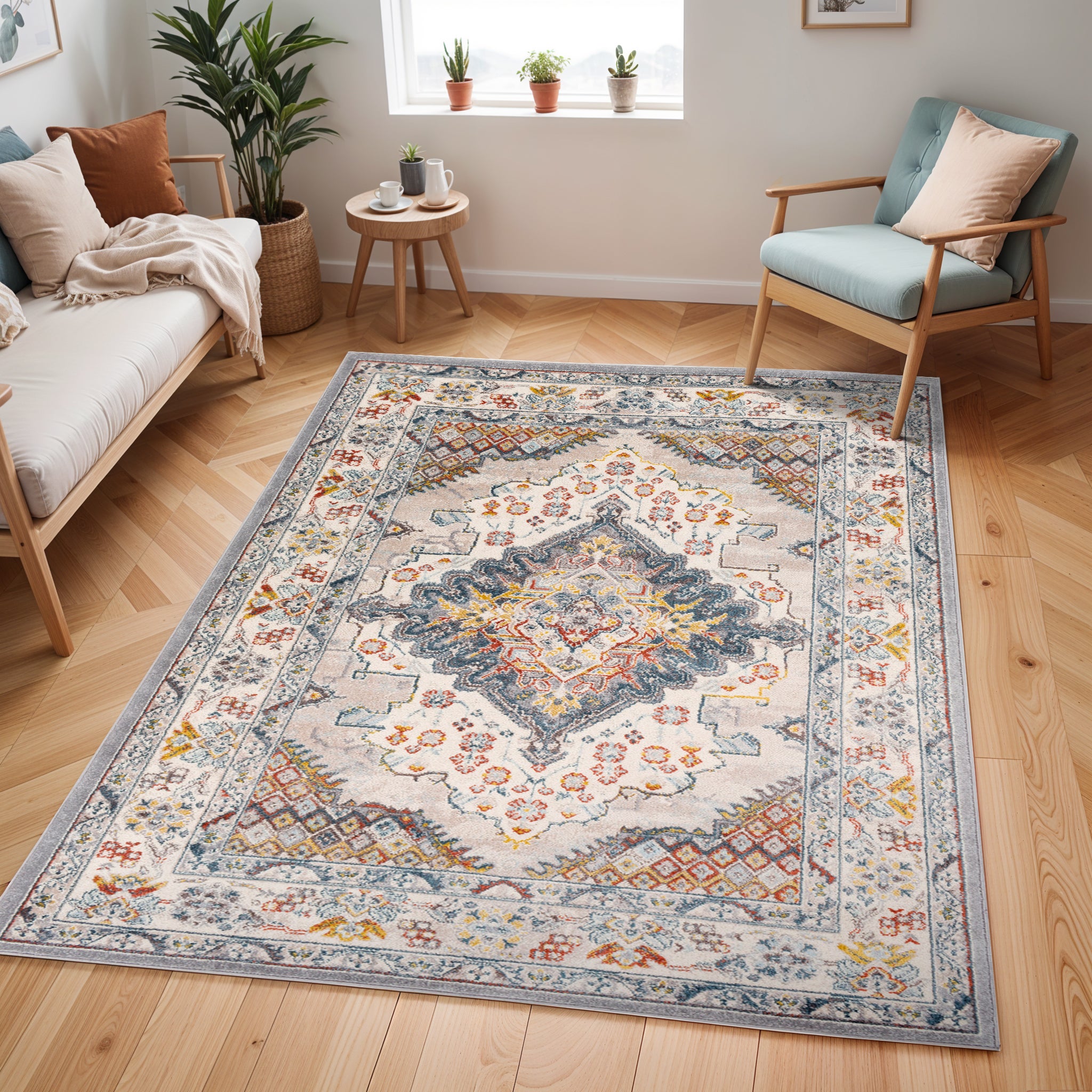 LIVABLISS Tapete Vintage Oriental Multicolorido/Cinza 200x275 cm Jade - 2