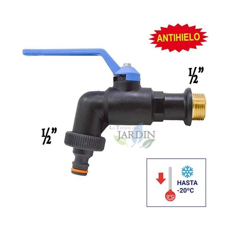 Robinet de jardin à sphère antigel 1/2''. Spécial anti-gel, résiste aux températures basses jusqu'à -20°C - 2