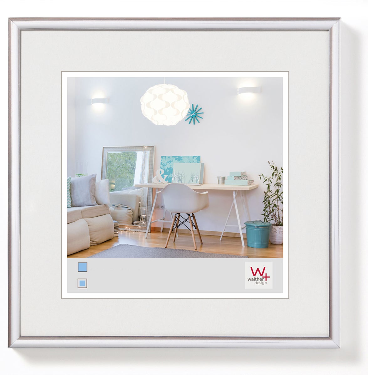 Ramka bez szkła Walther Design Dekoracja 20x20 cm Srebrny