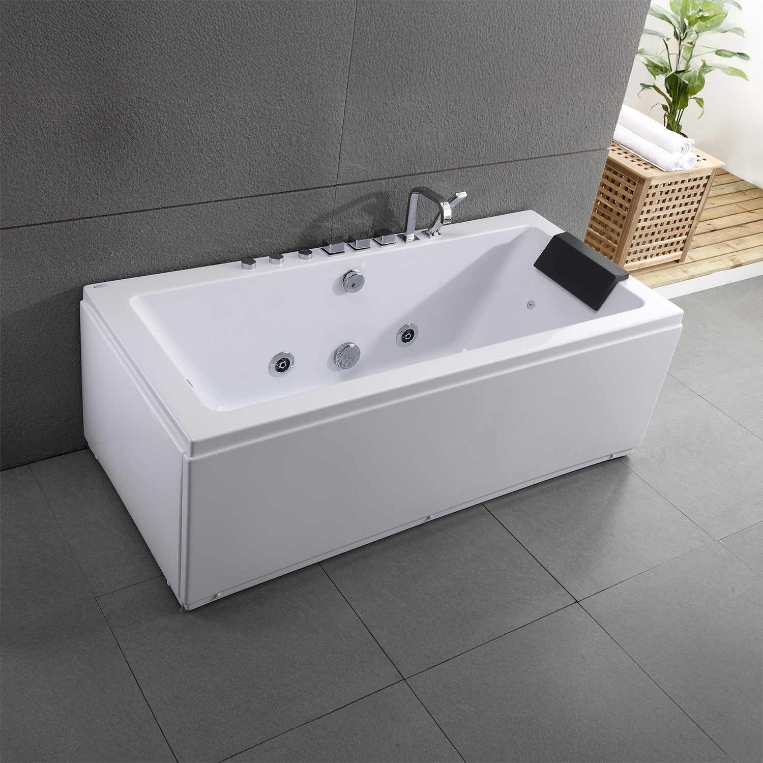 Baignoire Balnéo Sikinos Jets 170 x78 x60 cm, by SPALINA - 6