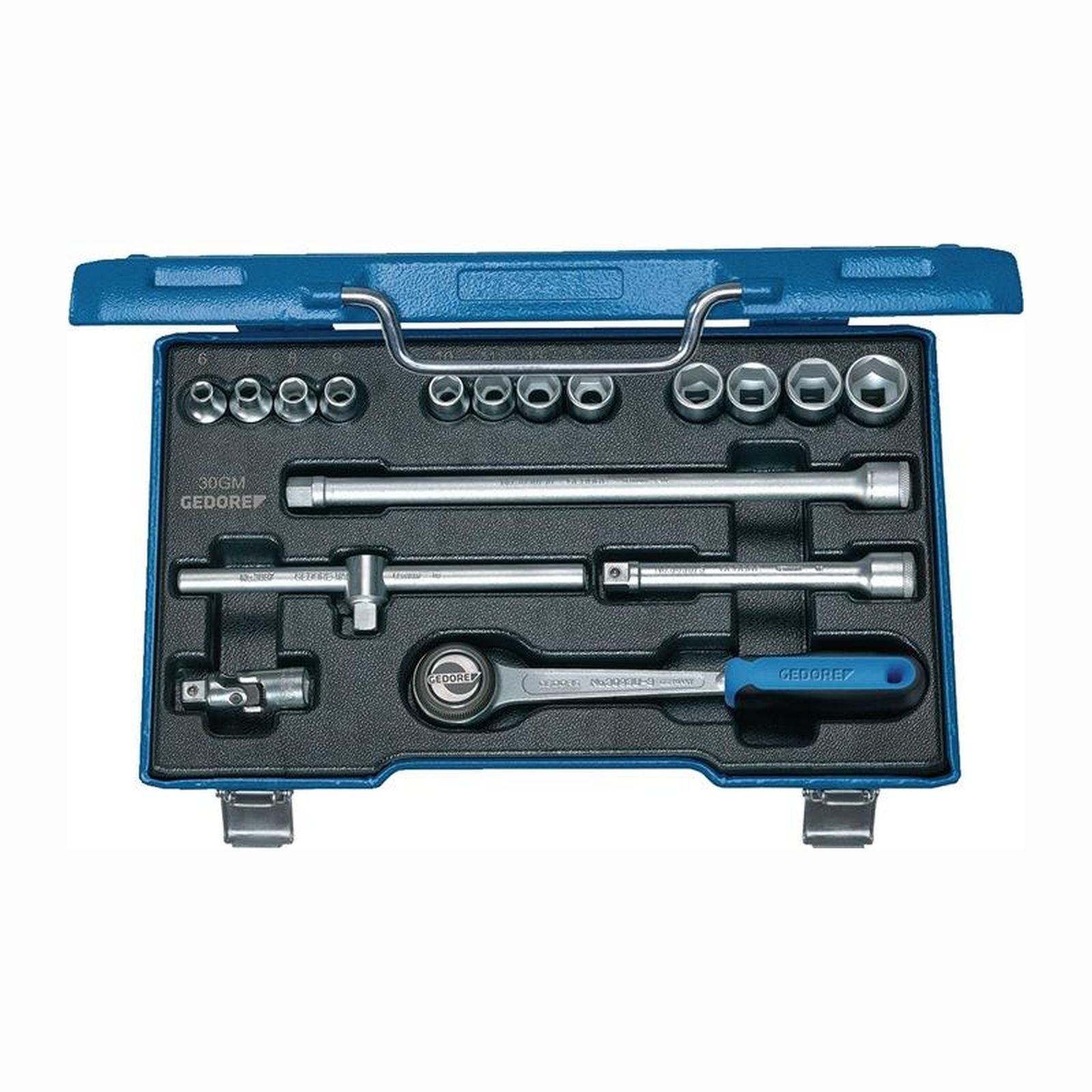 GEDORE Jeu de clés à douille 30 GMU-3 17 pièces 3/8 po. ouvertures de - 3