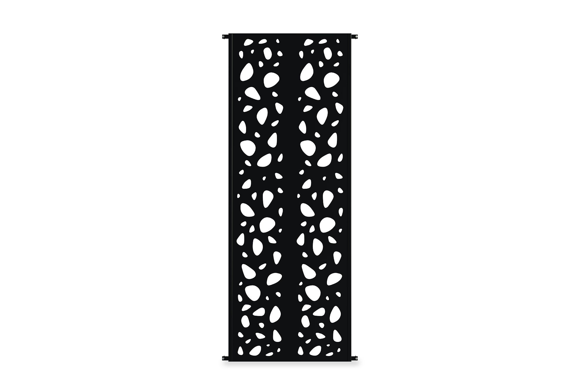 Lot de 3 panneaux décoratifs SUNNY Noir H.160cm motifs sur les côtés - 5