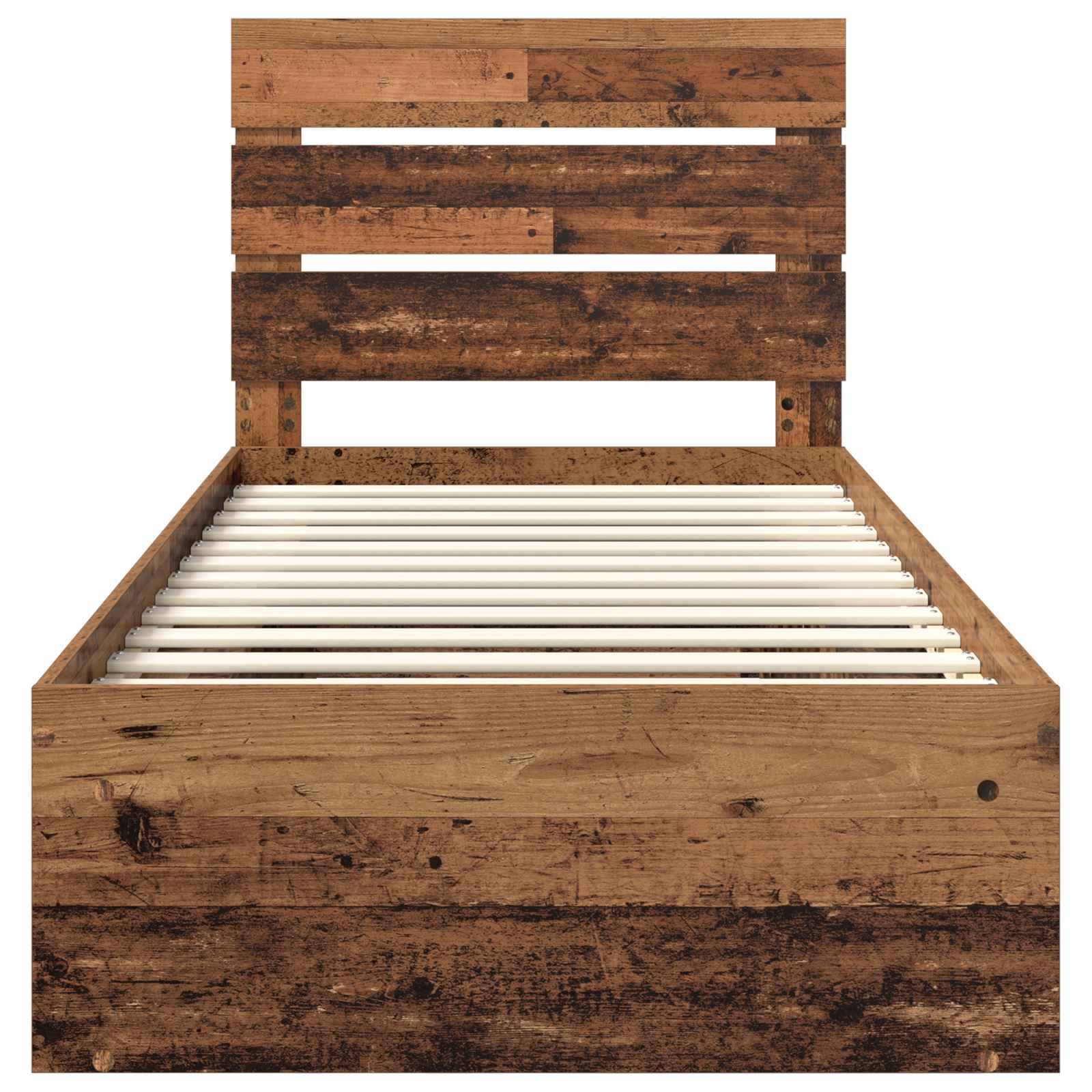 Cadre de lit bois ancien 75 x 190 cm en bois de pin massif - 7