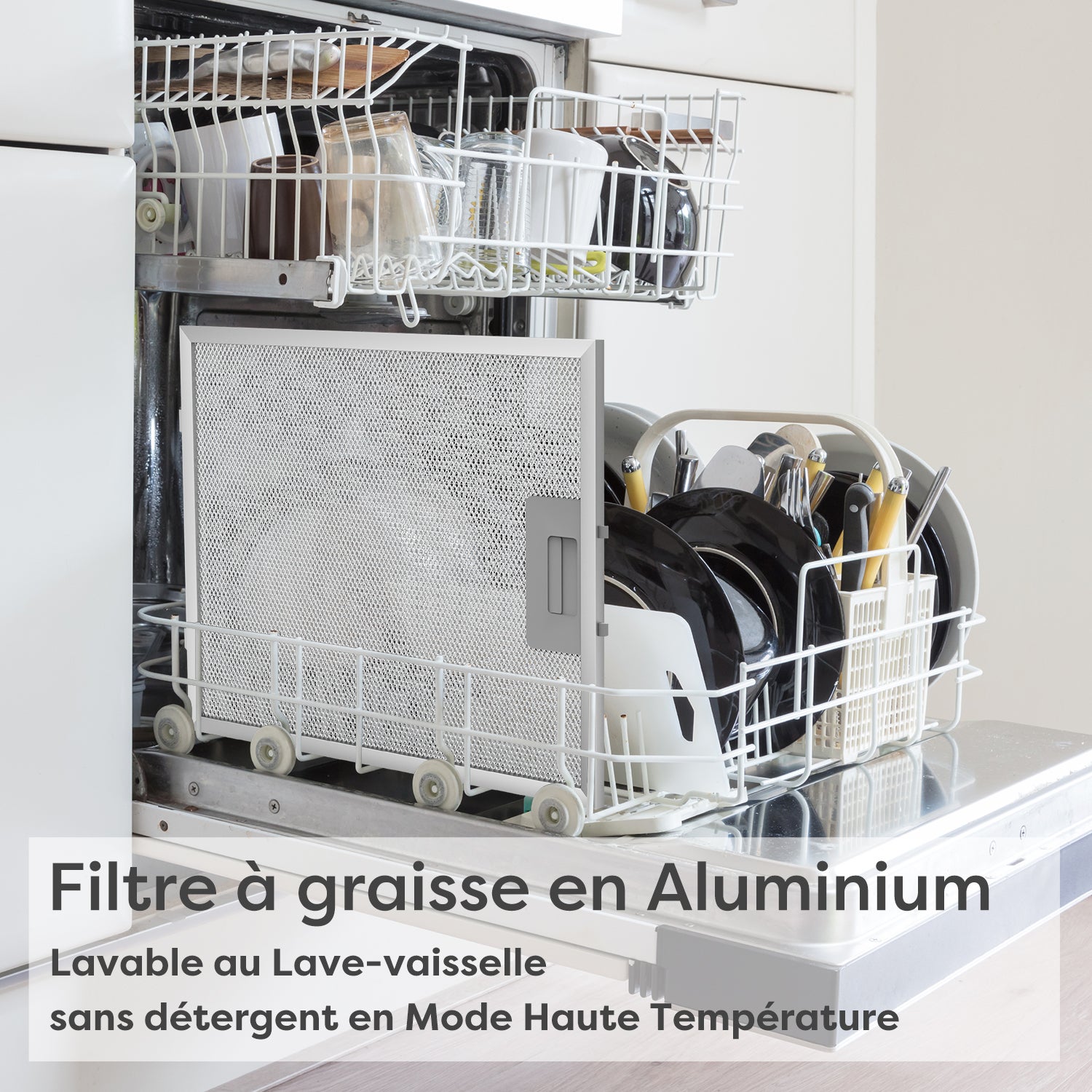 CIARRA Campana extractora 90 cm 370 m³/h A++ 3 Velocidades con Filtros de Carbón Extracción o Recirculación Inox 201SS90 - 6