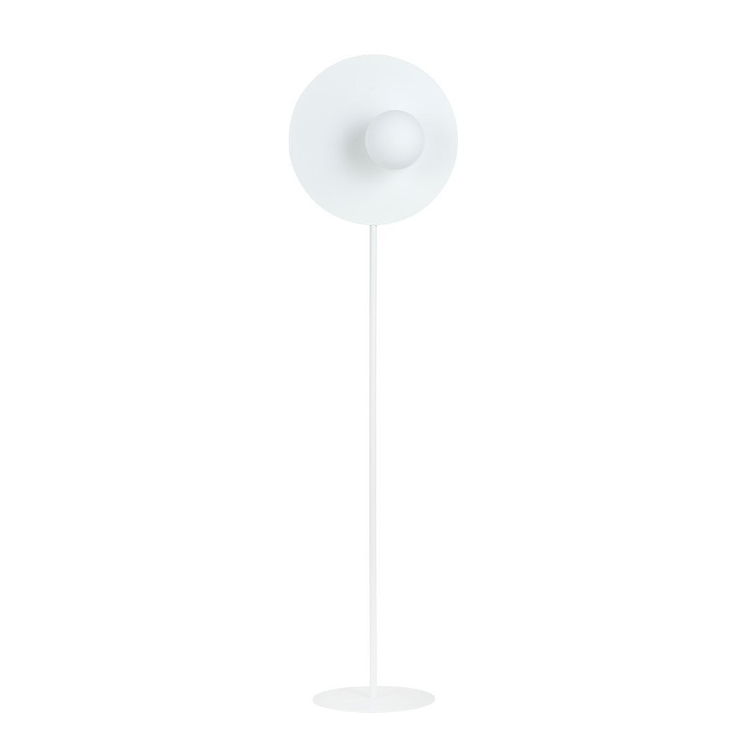 Lampa podłogowa stojąca Oslo biała 1xE14x10W wym: 145 x 40 cm szkło Emibig