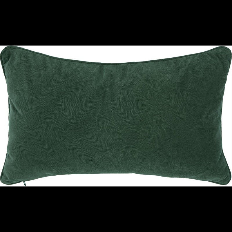 Cojín decorativo rectángulo de poliéster 30x50 cm - liso - verde - silumen