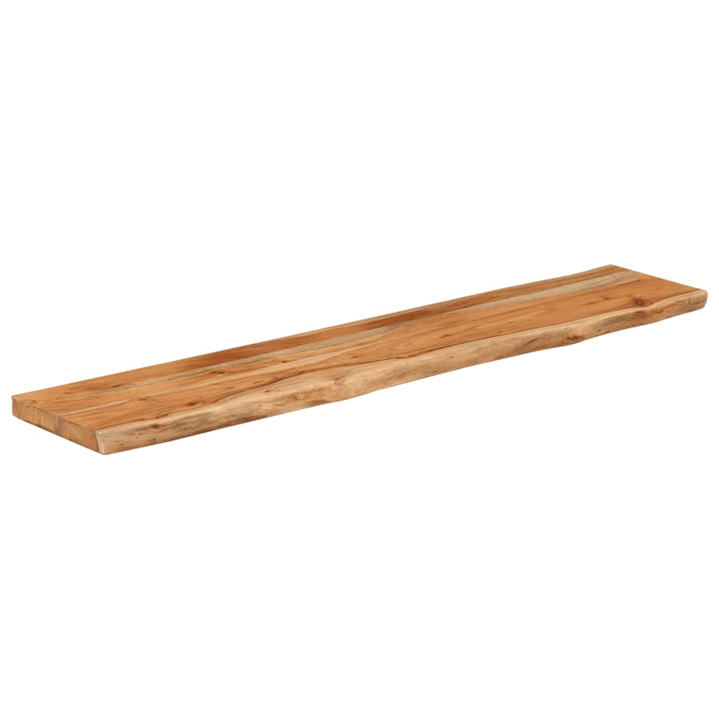 Étagère murale | Étagère flottante | Étagère suspendue rectangulaire massif acacia bordure assortie CFW135196 - 3
