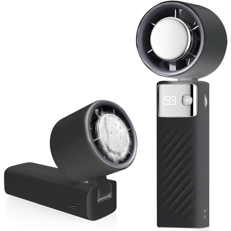 Przenośny wentylator, mini wentylator akumulatorowy 4000 mAh, mały cichy wentylator turbinowy, (1-199), na kemping, do uprawiania sportu i podróży (c