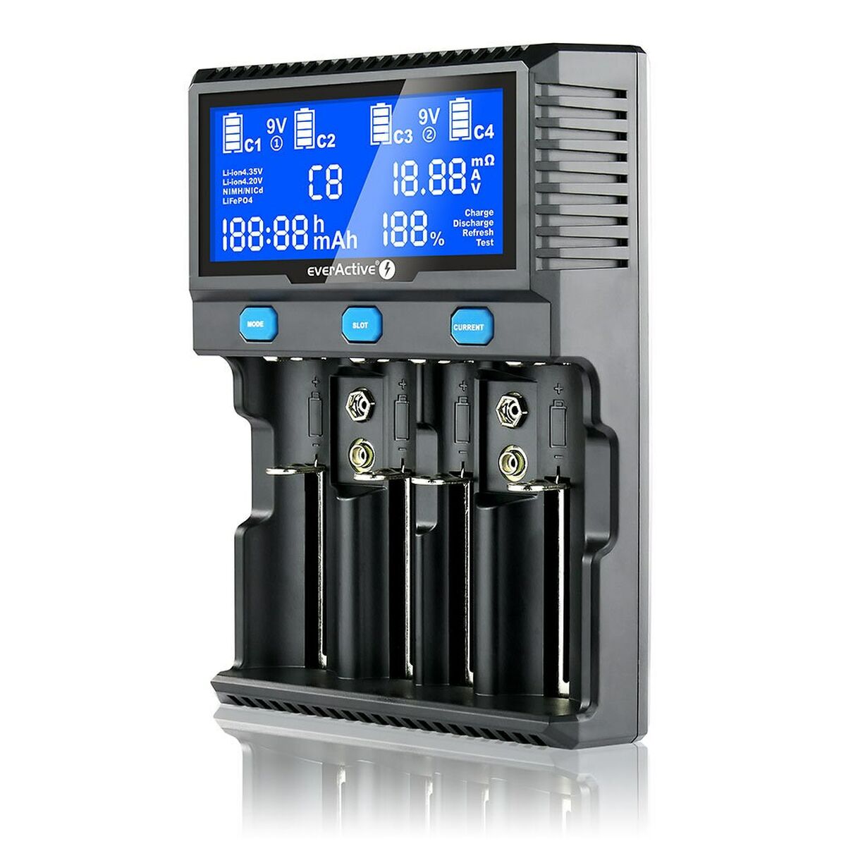 Ładowarka do Baterii Everactive UC-4200 Wbudowany Wyświetlacz Obsługa 21 Baterii