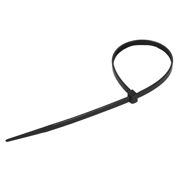 Fascette nere con clip per bordo 200mm x 4,8mm | B.V