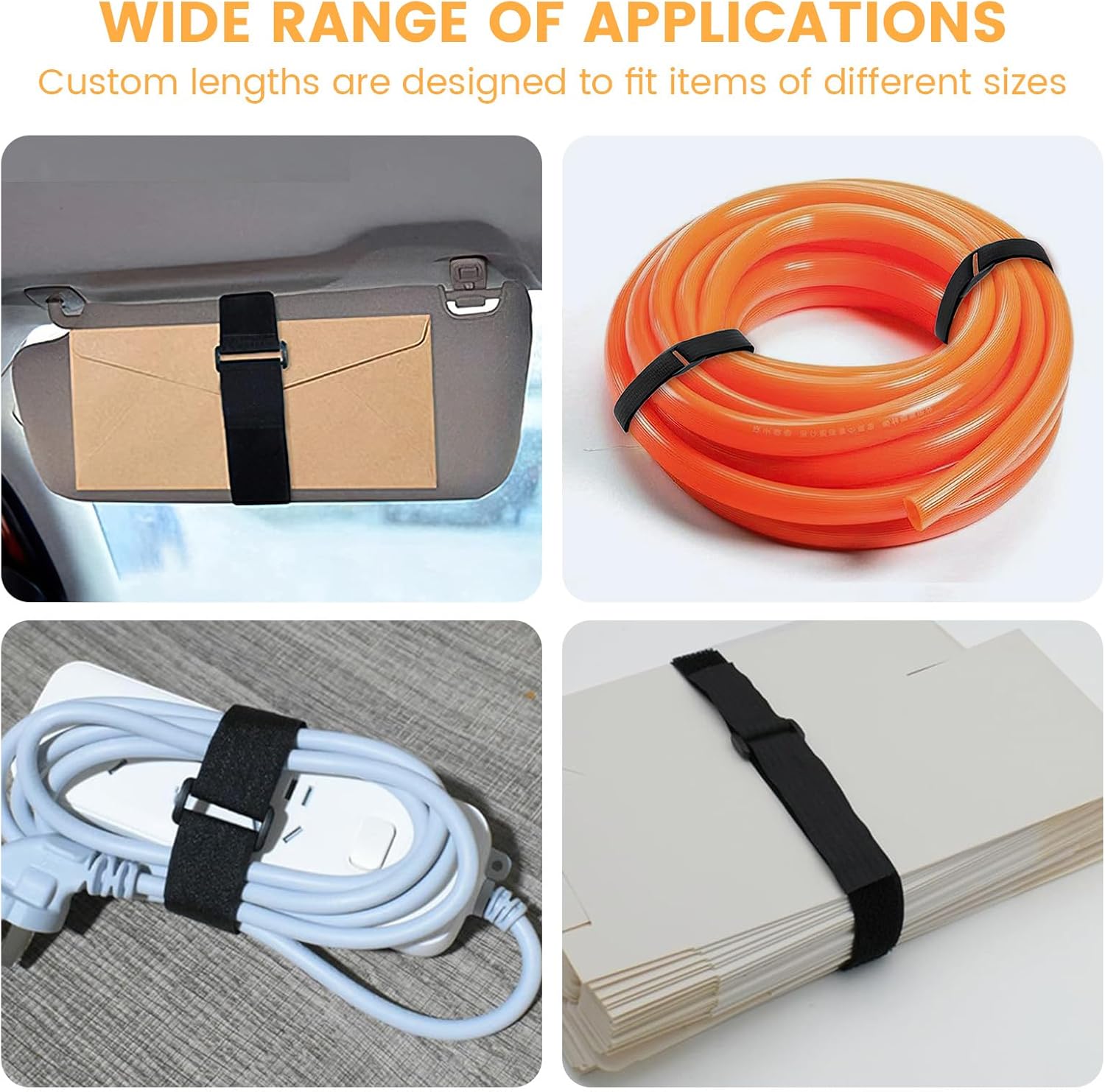les de Câble Réglables de 5m x 2cm avec 25 boucles, Attache Câble Scratch Serre Cable Bande le Réutilisable Câble Management Facile à Couper pour Ran - 4