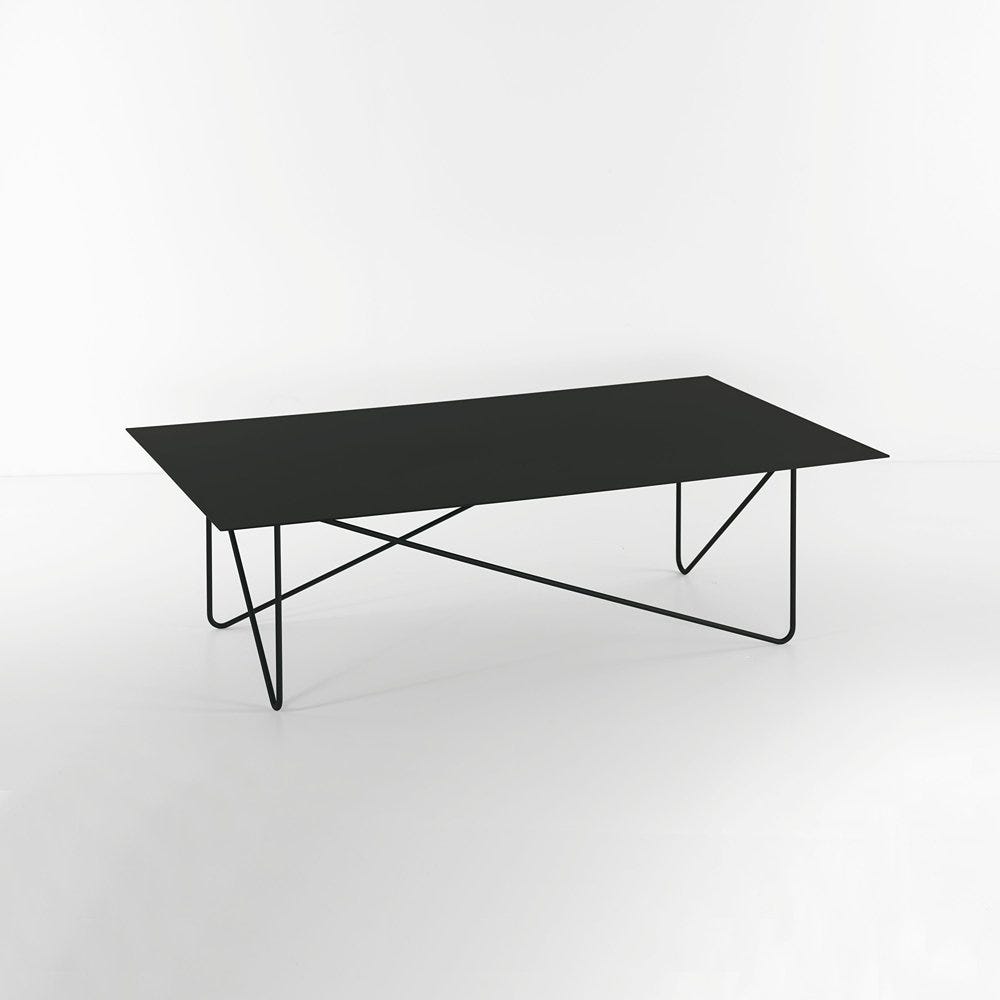 Table basse rectangle SHAPE acier coloris noir | Leroy Merlin