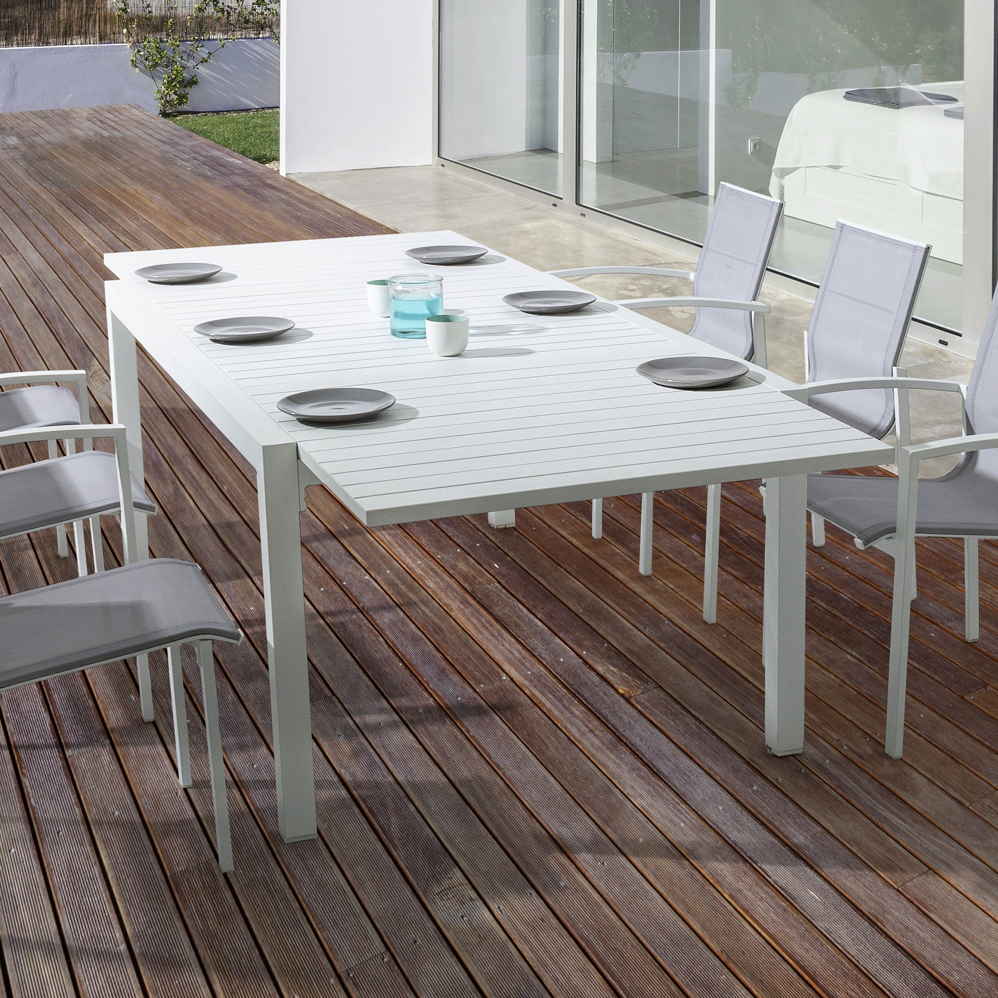 Tavolo Pelagius 83-166x80 Bianco 662711 | Leroy Merlin