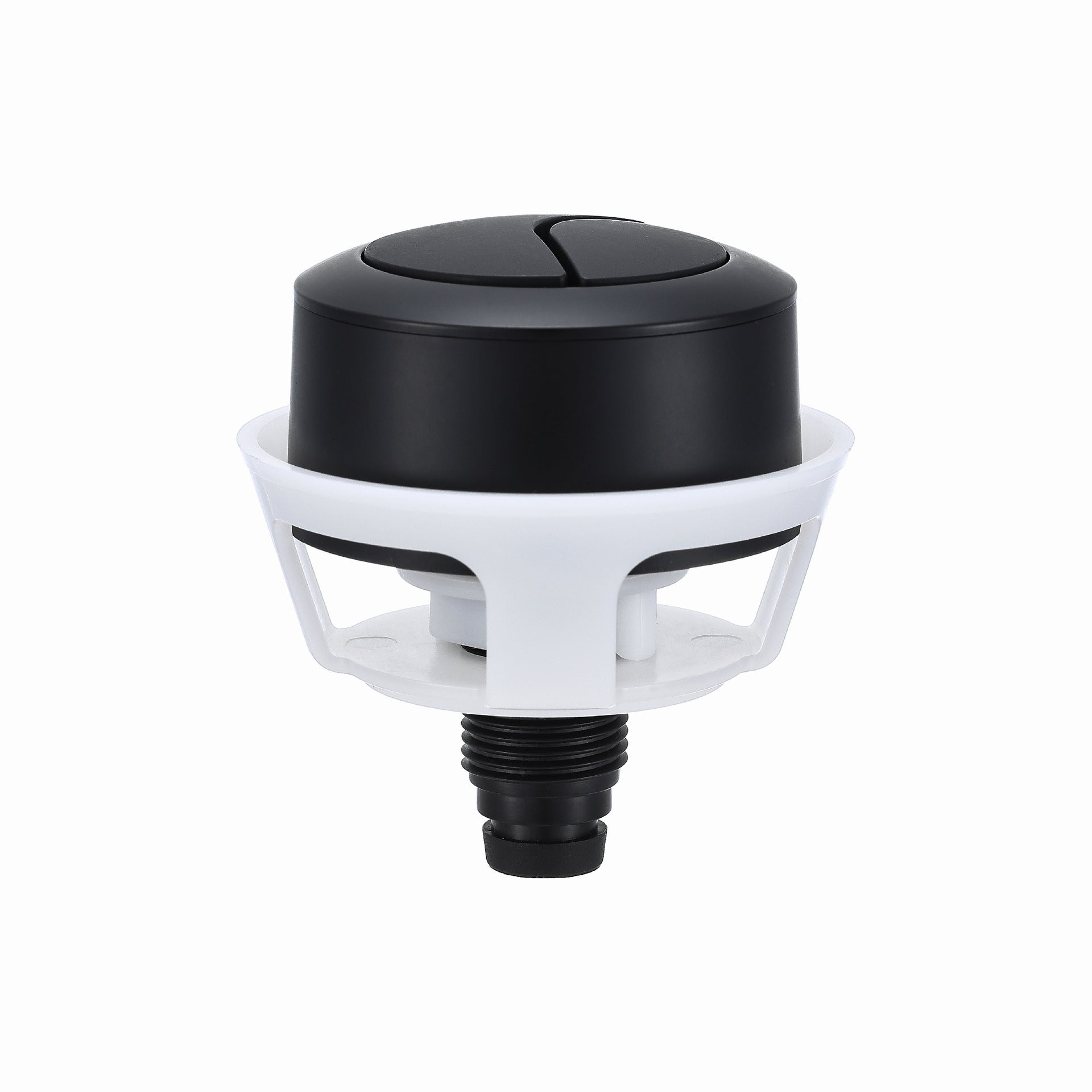 Zamienny przycisk spłuczki do toalety, czarny okrągły przycisk, podwójny system spłukiwania