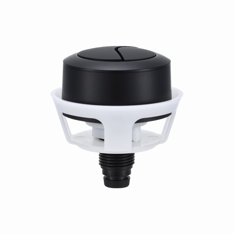 Zamienny przycisk spłuczki do toalety, czarny okrągły przycisk, podwójny system spłukiwania