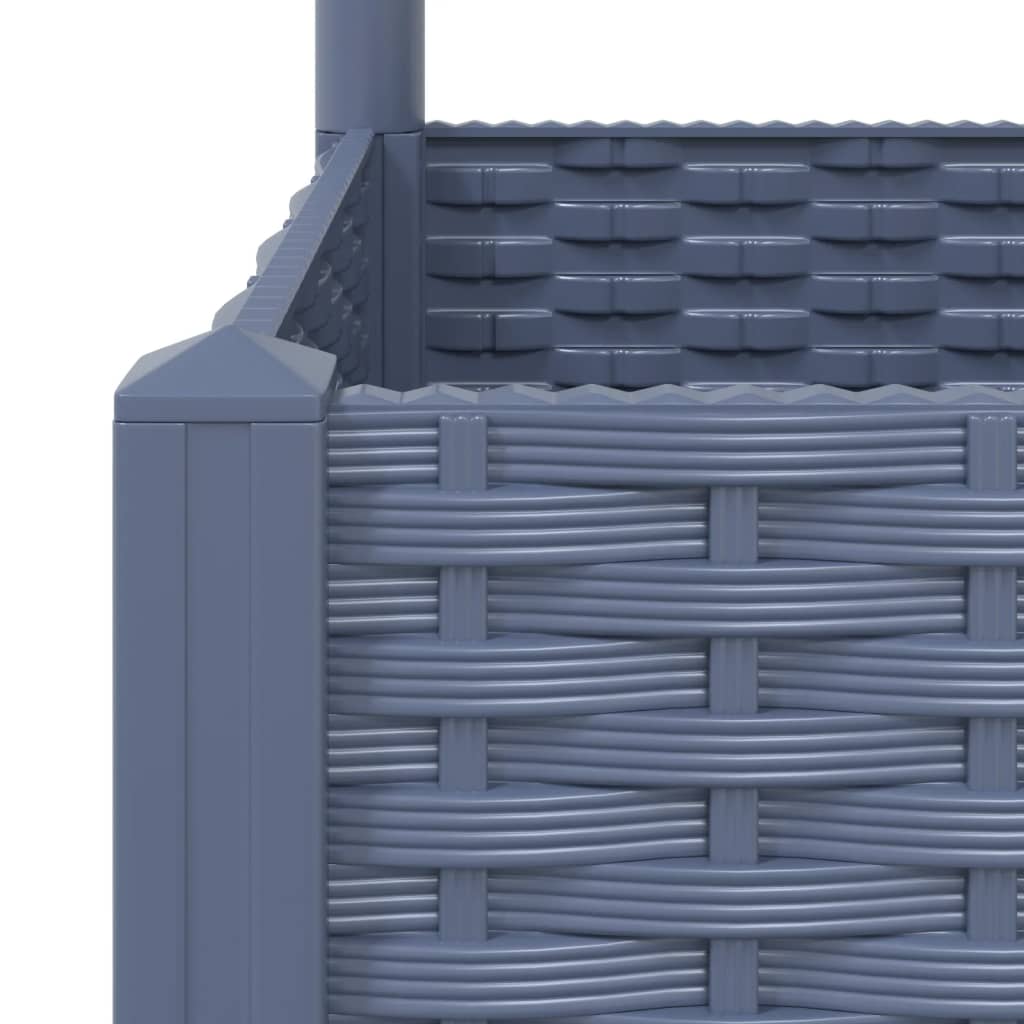 Maison Exclusive - Vaso/floreira jardim c/ treliça 120x40x121,5 cm PP cinzento azul - 7
