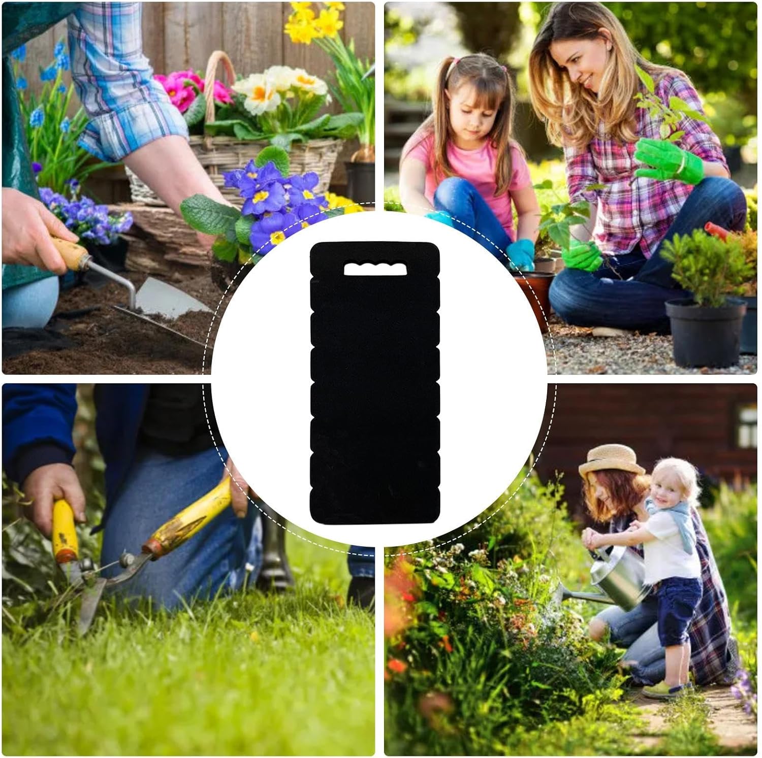 Genouillère de jardin imperméable, tapis de genou de jardin en mousse EVA souple haute densité, confortable et épais, outil de nettoyage de jardinage - 4