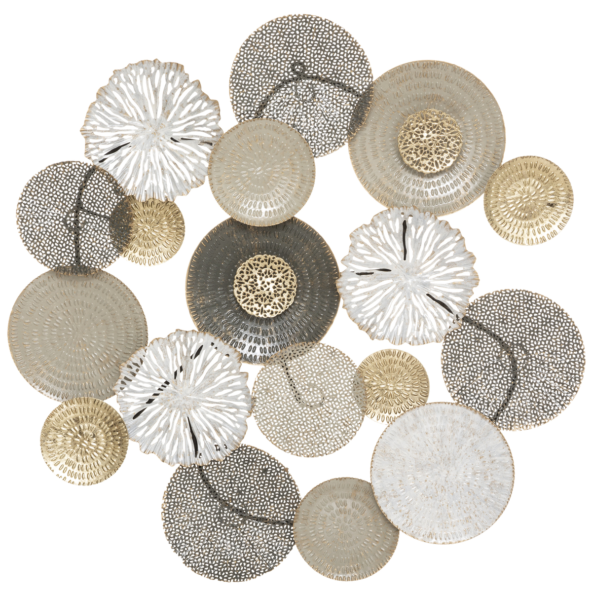 Decoración de pared «léana» - metal 80 x 80 cm - atmosphera créateur d'intérieur
