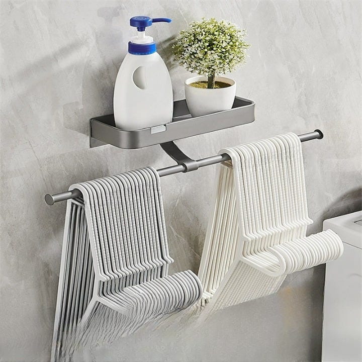 Estante mural sin perforación para tendedero de balcón, soporte