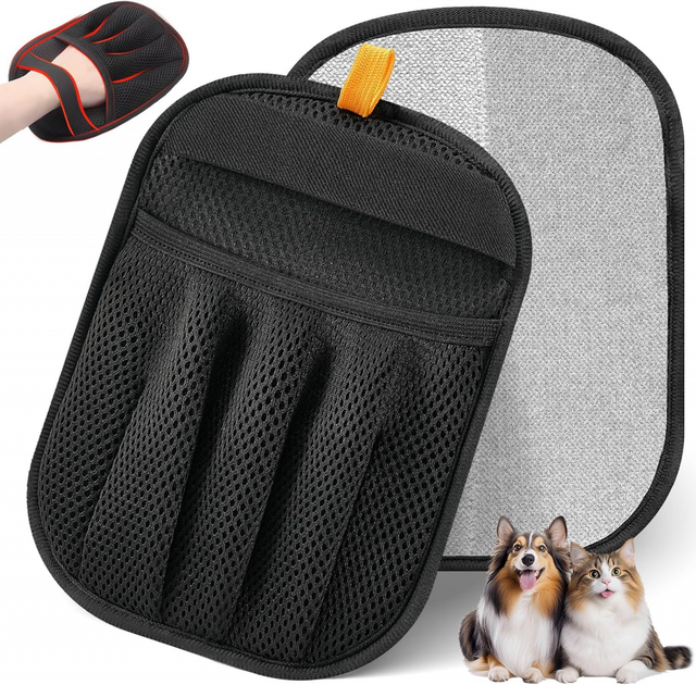 Luvas removedoras de pelos de animais de estimação para cães e gatos - remoção de pelos por eletricidade estática - para sofás, tapetes, assentos de