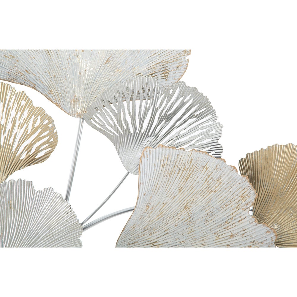 Décoration murale en métal 3D avec feuilles de Ginkgo Silvy - 4