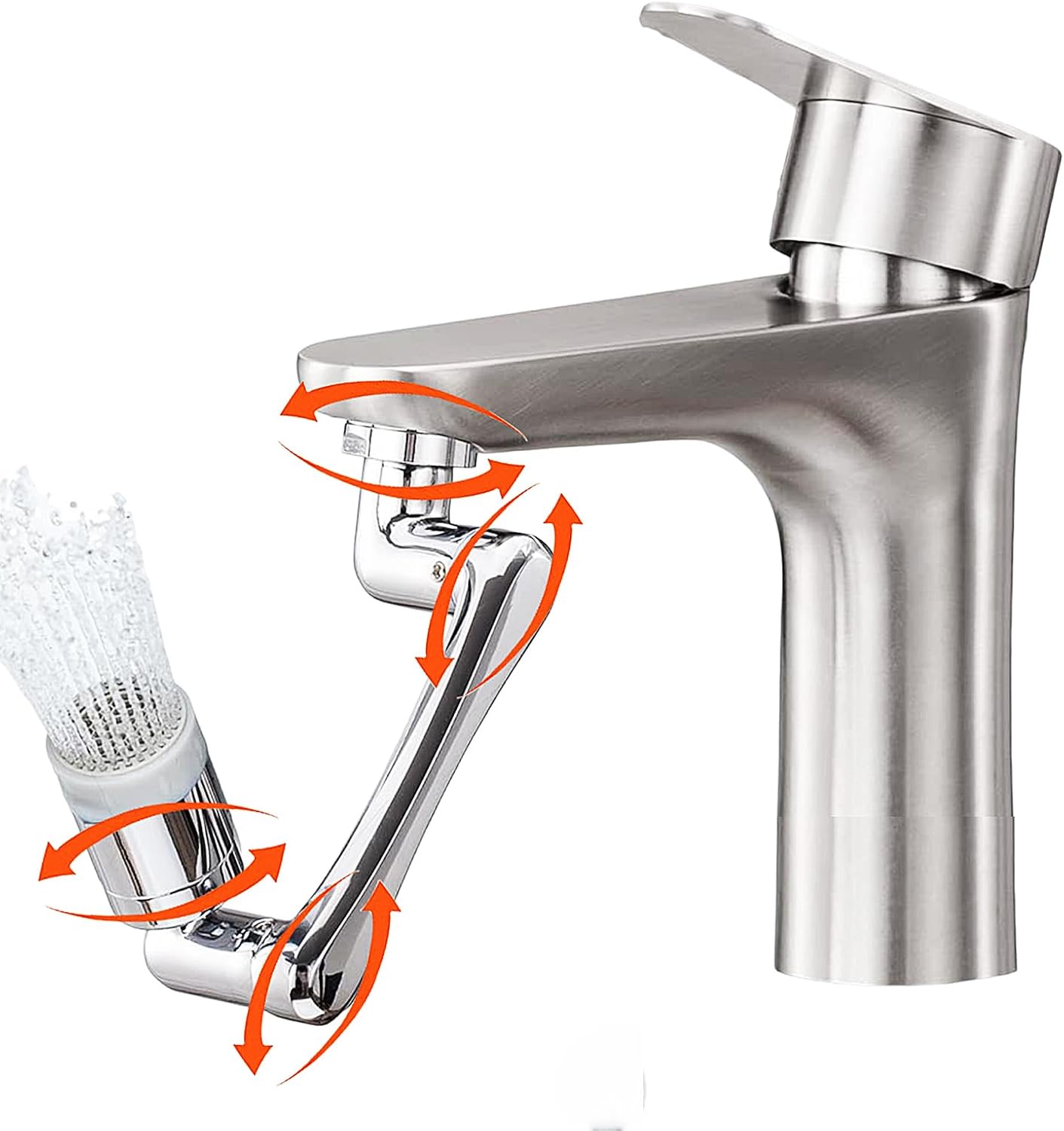 Prelungitor multifuncțional pentru aerator de robinet, pentru atașament rotativ pentru robinet, aerator de robinet rotativ, extensie pentru robinet