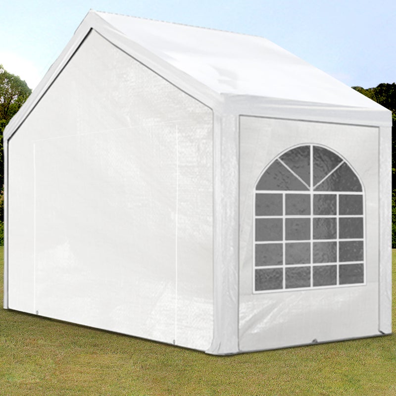 Namiot imprezowy 4x2 m namiot pawilonowy plandeka PE 450 N namiot ogrodowy namiot biesiadny wodoodporny biały