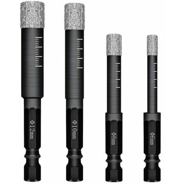 Broca De Diamante De 4 Pulgadas Para Azulejo, Cerámica, Granito Y Vidrio – Tecnología De Soldadura Al Vacío – Vástago De 3/8”